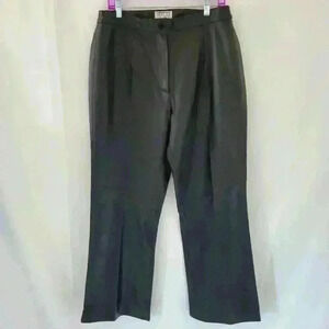 Genuine Leather Plus Size High Rise Pants Lined Black Vintage Size 16W